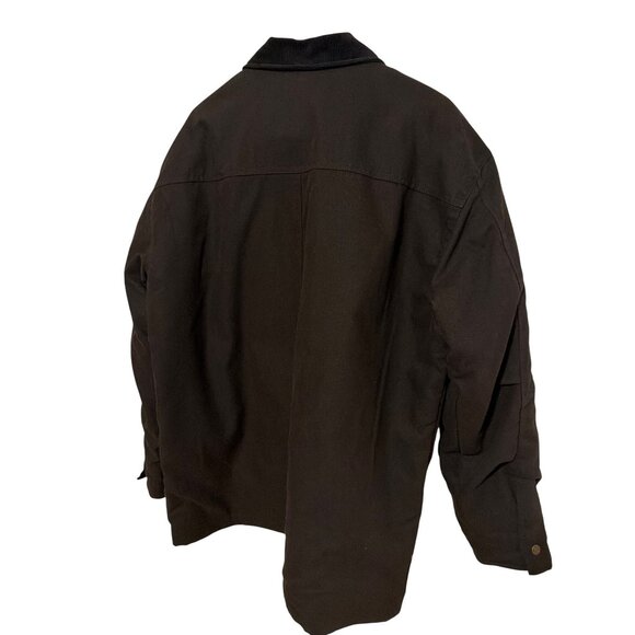 Wrangler Workwear Black Denim Blanket Lined Chore Jacket Barn Coat Size XL NWOT - Picture 4 of 6